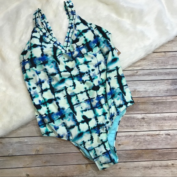 RACHEL Rachel Roy Other - RACHEL Rachel Roy Grid Tie Dye One Piece Swimsuit